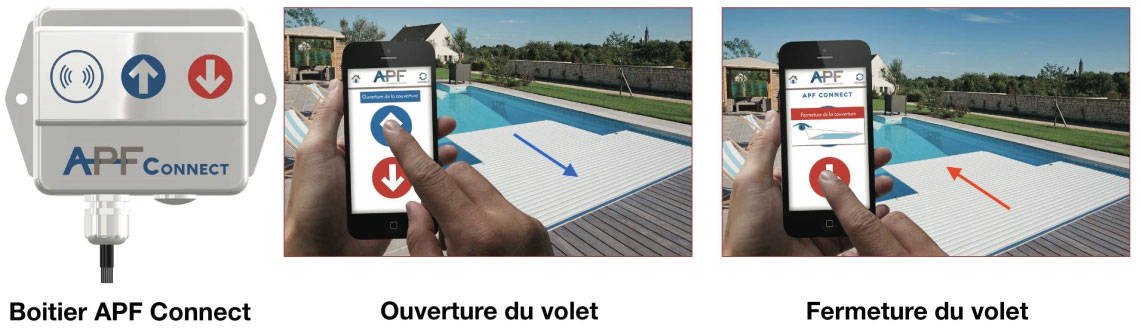 Pilotage par smartphone cover connect, pour volet piscine APF